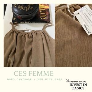 NEW WITH TAGS BOHO FLOWY CAMISOLE-women’s s/m